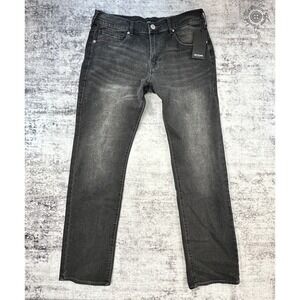NWT True Religion Ricky SN Straight Jeans 33x34 Grey Smoky Mist MSRP $159